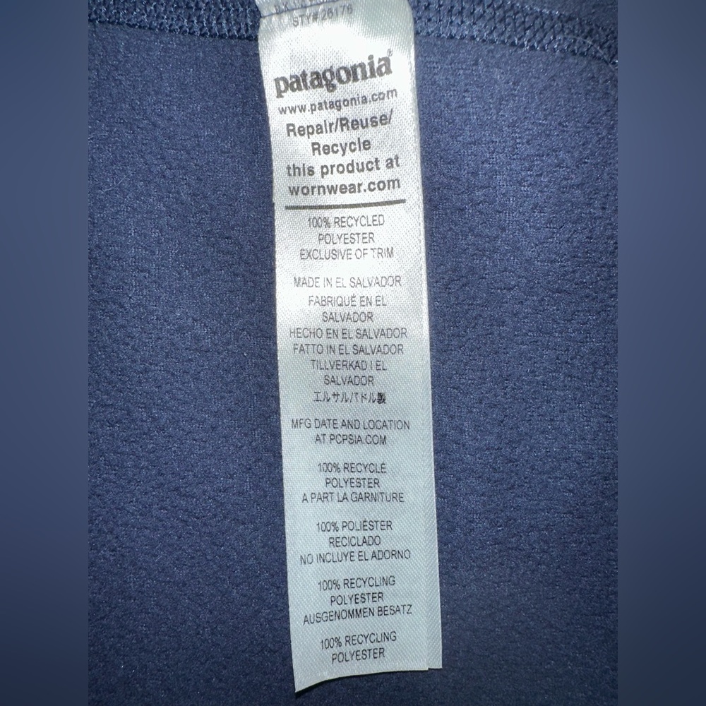 Patagonia Men's XXL Micro D 1/4 Zip Fleece Pullover Nena Michigan Ross #26176 - Picture 5 of 8